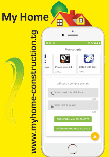 Android application MyHome - Construction screenshort