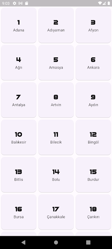 Android application Nerenin Plakası screenshort