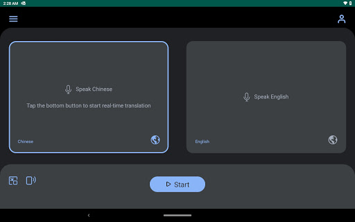 Android application Real-Time Translation screenshort