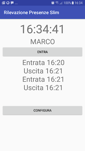 Android application Timbrature Dipendente - Smart2 screenshort