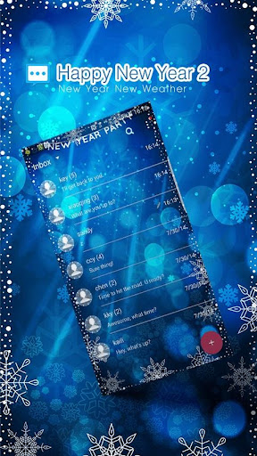 Screenshot of New Year 2017 (Next SMS) Skin2