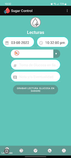 Sugar Control Screen 3