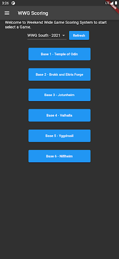 Android application Weekend Widegame NFC Scoring screenshort