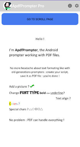 Android application ApdfPrompter Pro screenshort