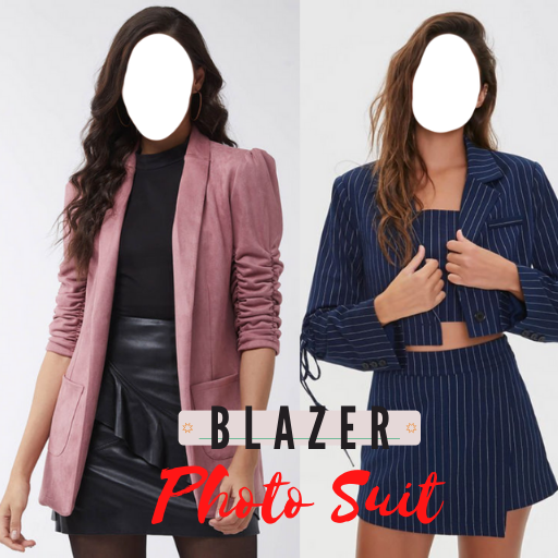 Women Latest Blazer Photo Suit logo