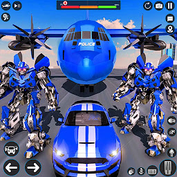 නිරූපක රූප Police Robot Transport Plane