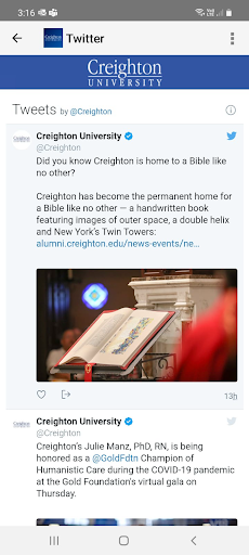 Creighton University Screen 3
