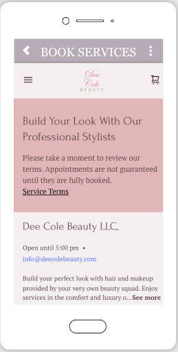 Dee Cole Beauty Screen 3