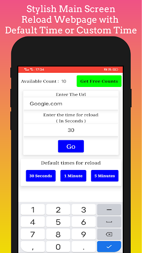 Auto Reloder Web Tab Reloader Screen 3