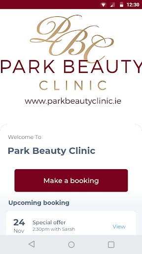 Android application Park Beauty Clinic screenshort