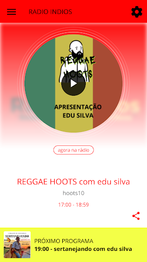 Android application RADIO INDIOS screenshort