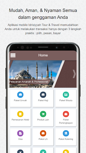 Android application Idrisiyyah Tour & Travel screenshort