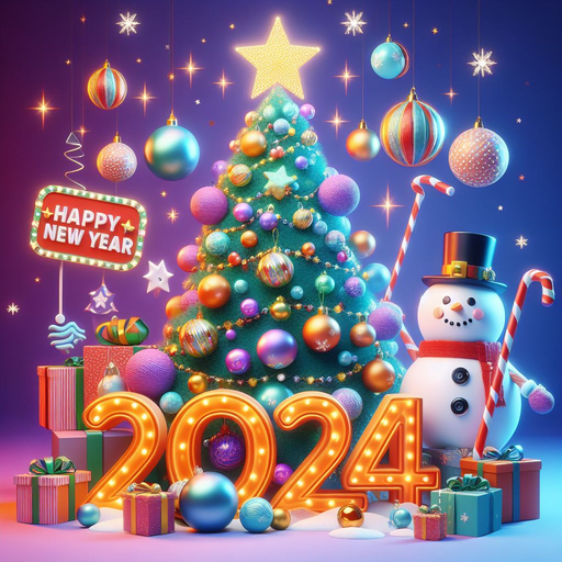 Happy New year - christmas logo