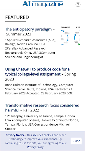 AI Magazine Screen 2