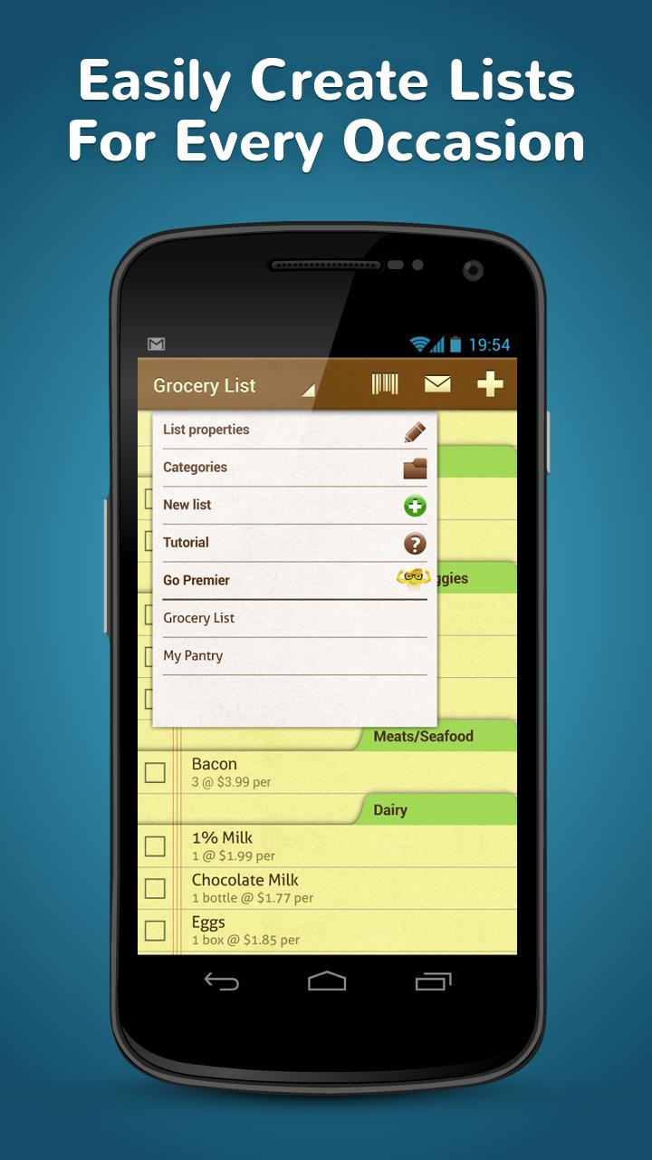 Android application Grocery Shopping List Ease screenshort
