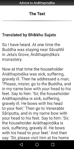 Advice to Anathapindika Sutta Screen 2