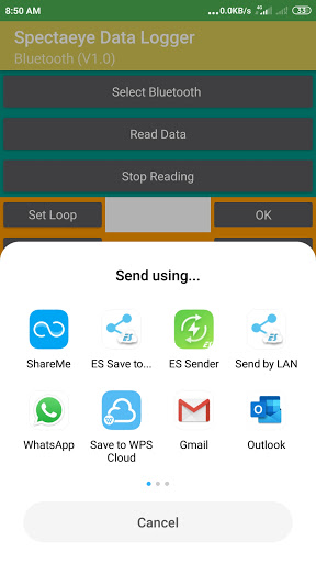 Arduino Sensor Data to File : Screen 3