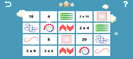 Times Tables Memory Screen 2