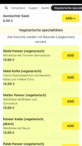 Restaurant Bollywood Spices Screenshot