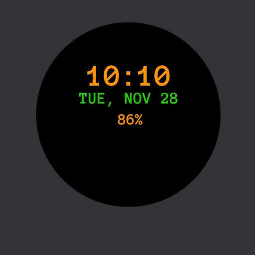 Homyak Watchface Screen 2