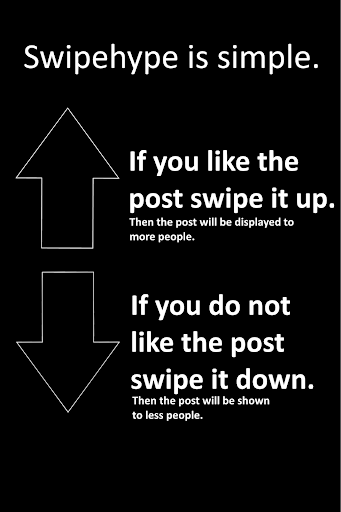 Android application SwipeHype screenshort