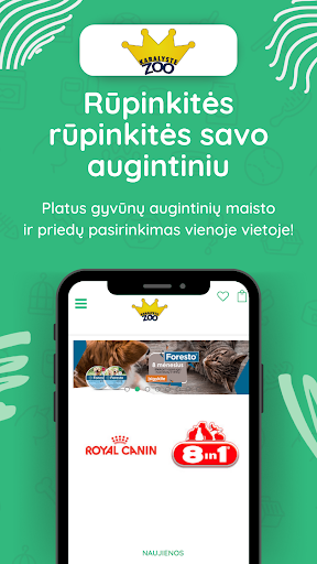 Android application ZooKaralyste.lt - Zooprekės screenshort