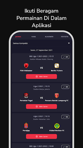 Android application Pengamat Sepakbola screenshort