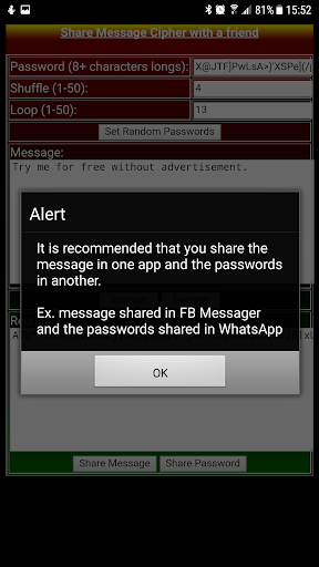 Pats Message Cipher Screen 3