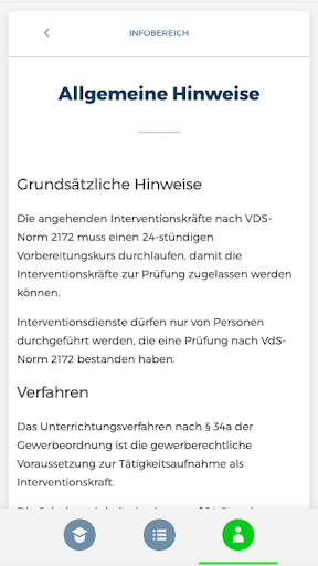 Android application Interventionskraft screenshort