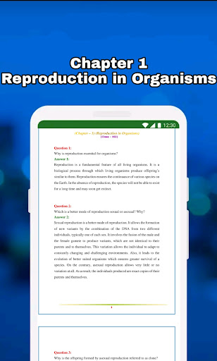 Screenshot of Class 12 Biology (जीव विज्ञान)