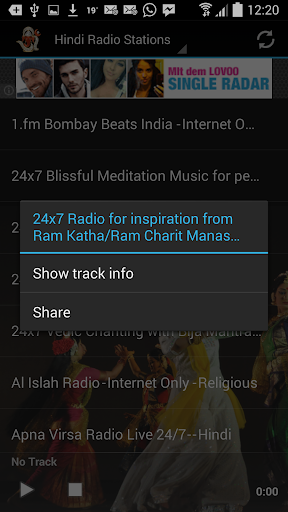 Hindi Radio Stations Screen 2
