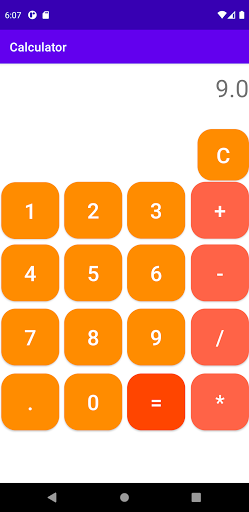 Android application Calculator screenshort