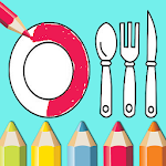 Cover Image of Download kitchen coloring book for kids 3.0 APK