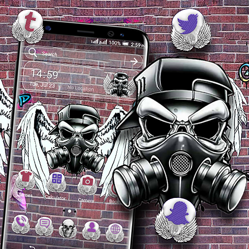 Skull Graffiti Launcher Theme  Icon