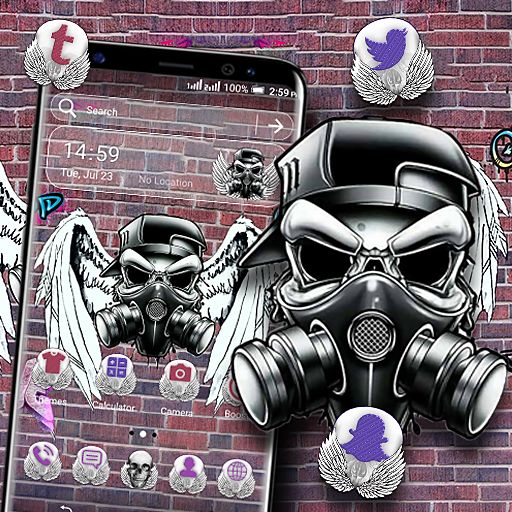 Skull Graffiti Launcher Theme logo