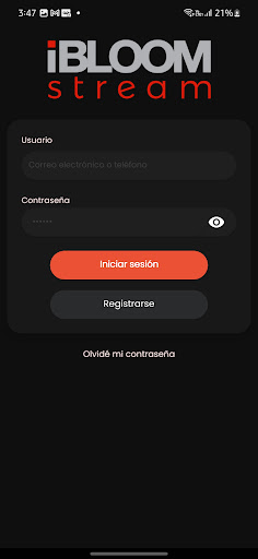 Android application iBloom Stream screenshort