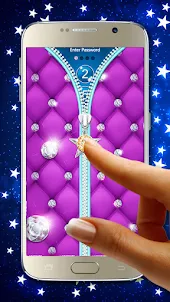 Diamond Zipper Screen Lock App