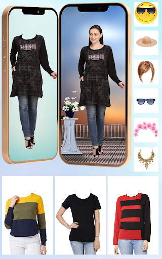 Women T-Shirt Photo Suit Edit Screen 2