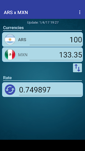 Android application Argentine Peso x Mexican Peso screenshort