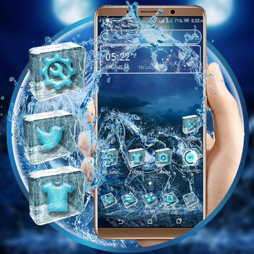 Blue Ice Horse Launcher Theme logo