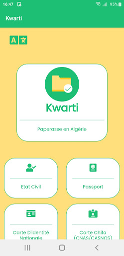 Android application Kwarti screenshort