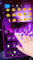 screenshot of Galaxy Unicorn Keyboard Theme
