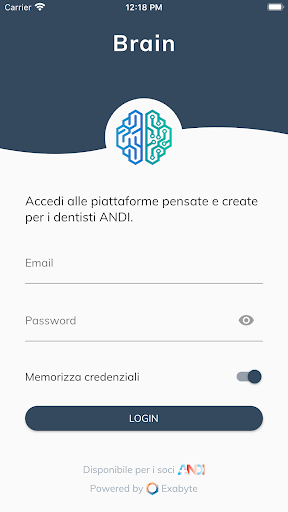 Android application Brain - Portale Soci ANDI screenshort