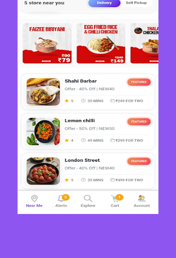 Getve - customers app Screen 3
