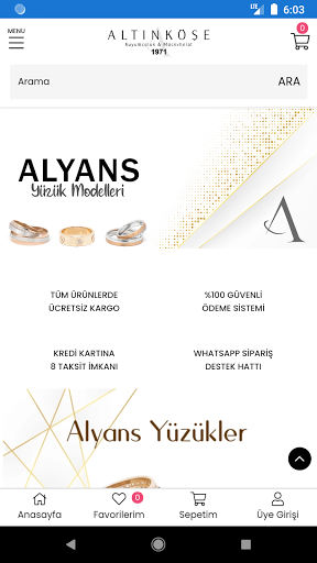 Android application Altınköşe Kuyumculuk ve Mücevh screenshort