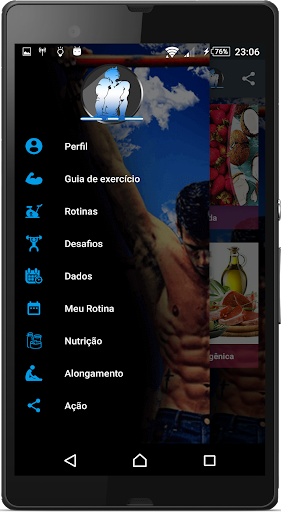 Visualização do aplicativo