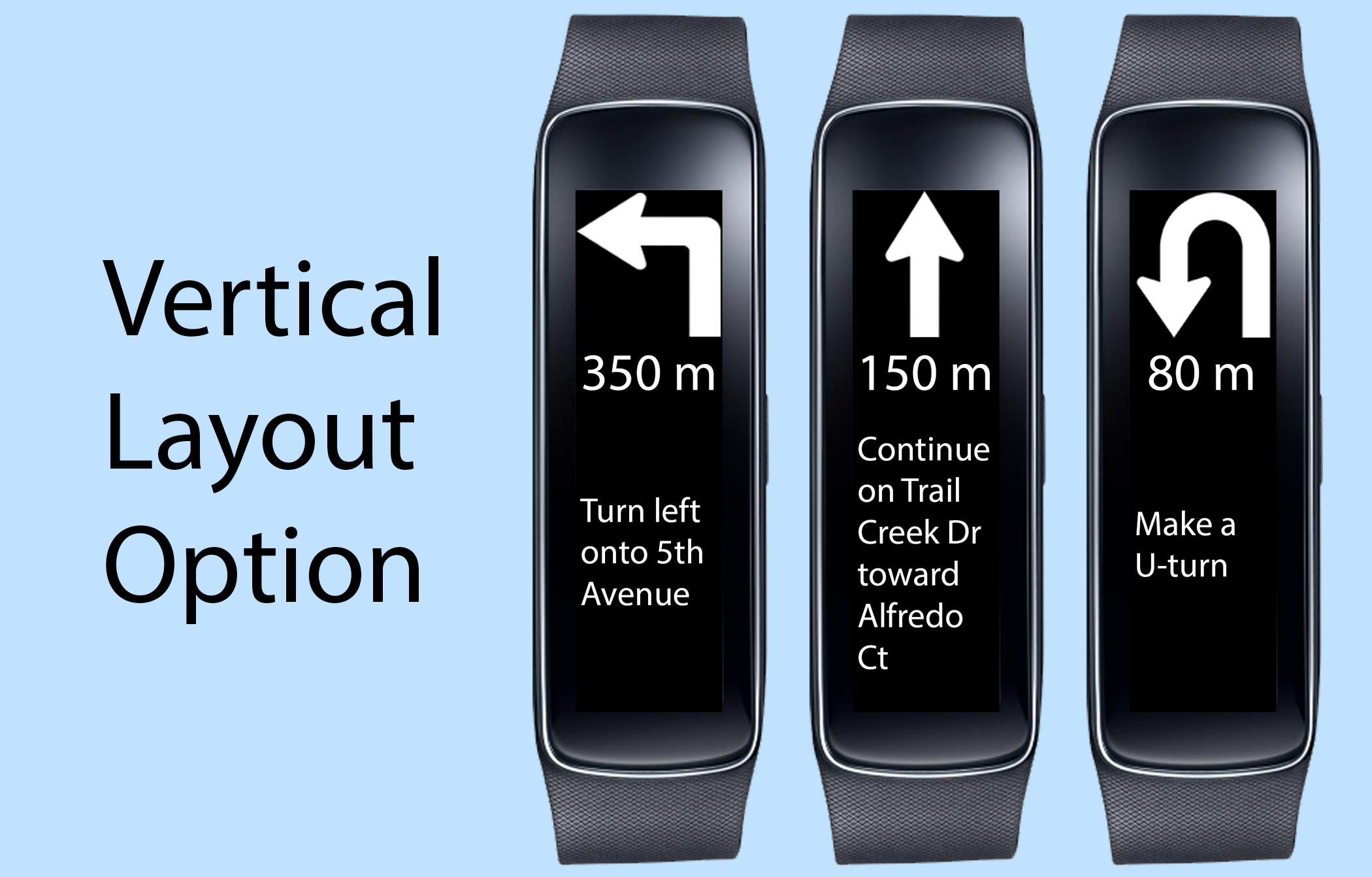 Android application Gear Fit Navigation screenshort