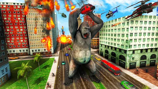 憤怒的大猩猩城市攻擊遊戲