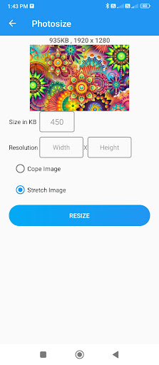 Photo Resizer: Photosize Screen 3