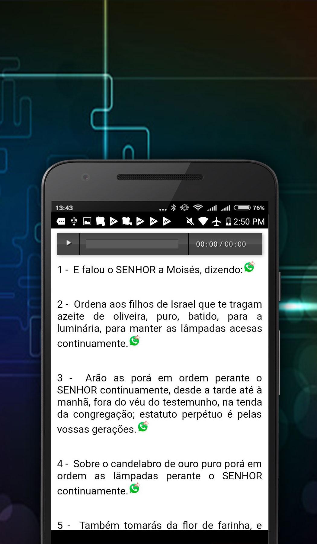 Android application Bíblia para Compartilhar screenshort